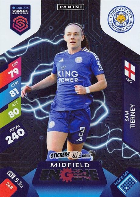 Cromo Sam Tierney - Barclays Women’s Super League 2025. Adrenalyn XL
 n. 268 - Panini