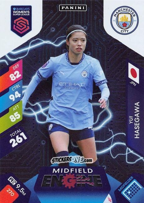 Figurina Yui Hasegawa - Barclays Women’s Super League 2025. Adrenalyn XL
 n. 270 - Panini