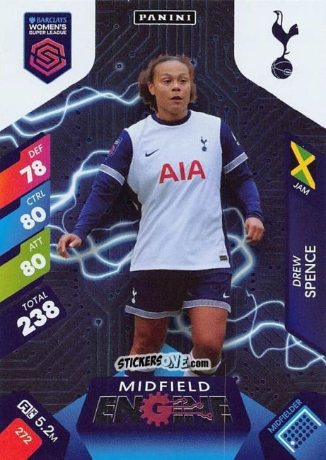 Figurina Drew Spence - Barclays Women’s Super League 2025. Adrenalyn XL
 n. 272 - Panini