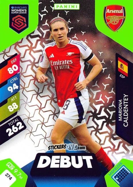 Figurina Mariona Caldentey - Barclays Women’s Super League 2025. Adrenalyn XL
 n. 274 - Panini