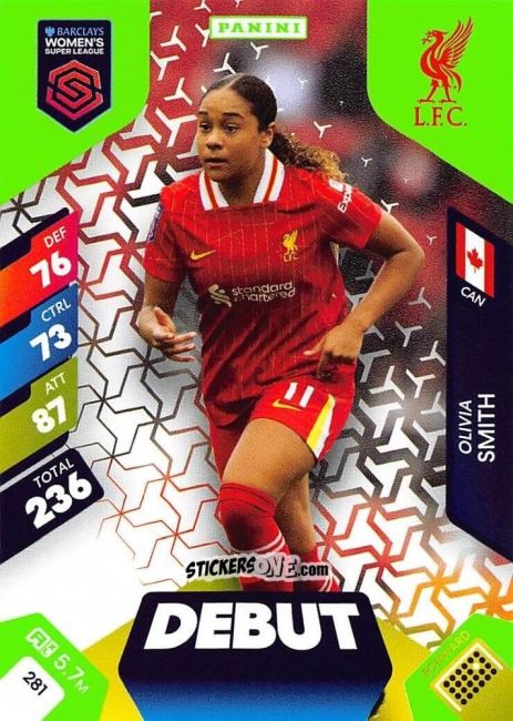 Cromo Olivia Smith - Barclays Women’s Super League 2025. Adrenalyn XL
 n. 281 - Panini
