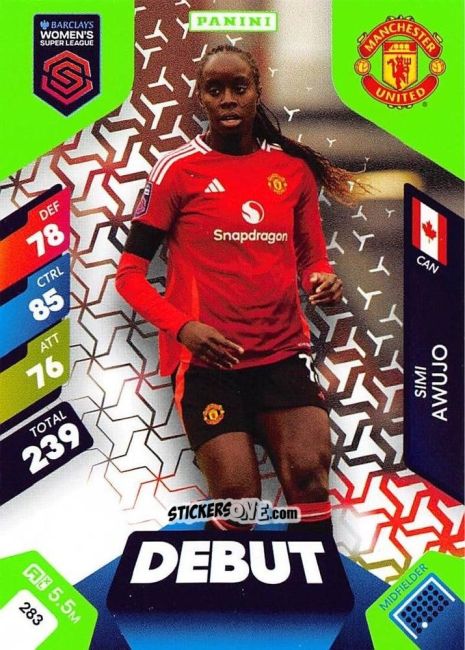Sticker Simi Awujo - Barclays Women’s Super League 2025. Adrenalyn XL
 n. 283 - Panini
