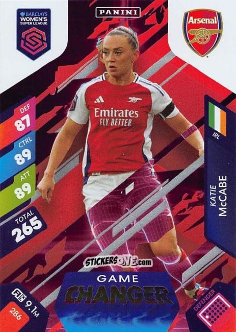 Sticker Katie McCabe - Barclays Women’s Super League 2025. Adrenalyn XL
 n. 286 - Panini