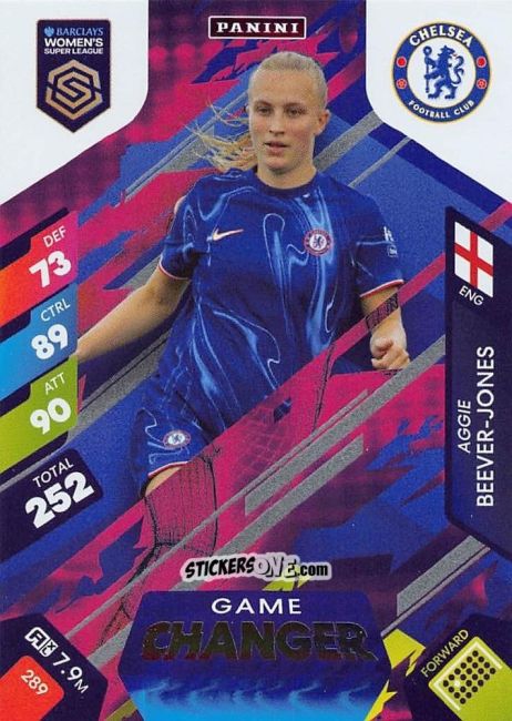 Cromo Aggie Beaver-Jones - Barclays Women’s Super League 2025. Adrenalyn XL
 n. 289 - Panini