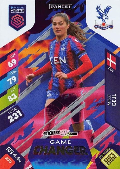 Sticker Mille Gejl - Barclays Women’s Super League 2025. Adrenalyn XL
 n. 290 - Panini