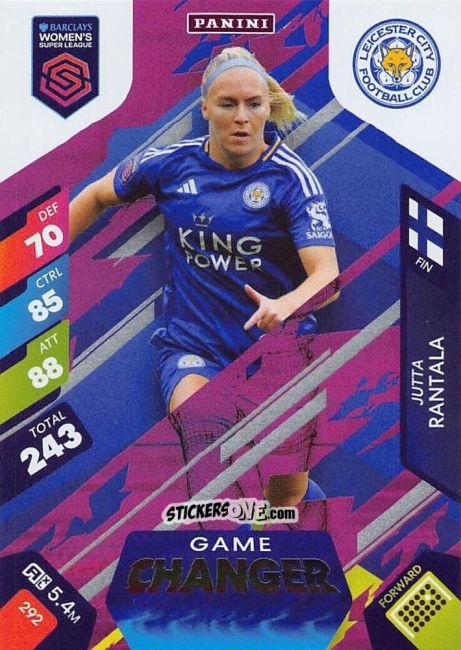 Figurina Jutta Rantala - Barclays Women’s Super League 2025. Adrenalyn XL
 n. 292 - Panini