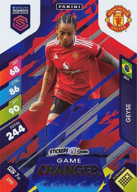 Sticker Geyse Ferreira - Barclays Women’s Super League 2025. Adrenalyn XL
 n. 295 - Panini