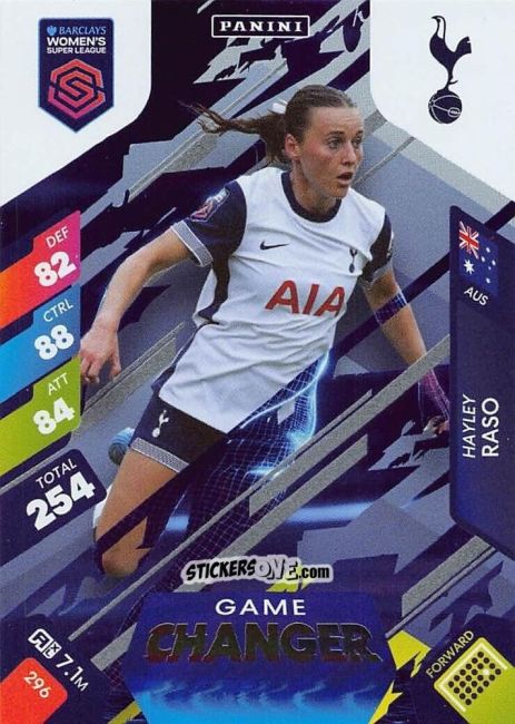 Sticker Hayley Raso - Barclays Women’s Super League 2025. Adrenalyn XL
 n. 296 - Panini
