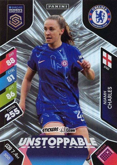 Cromo Niamh Charles - Barclays Women’s Super League 2025. Adrenalyn XL
 n. 300 - Panini