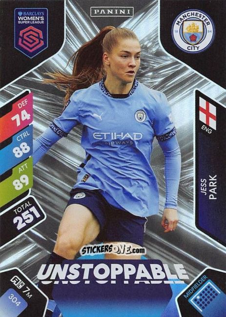 Figurina Jess Park - Barclays Women’s Super League 2025. Adrenalyn XL
 n. 304 - Panini