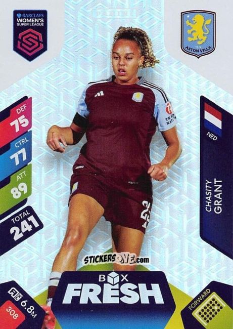 Sticker Chasity Grant - Barclays Women’s Super League 2025. Adrenalyn XL
 n. 308 - Panini