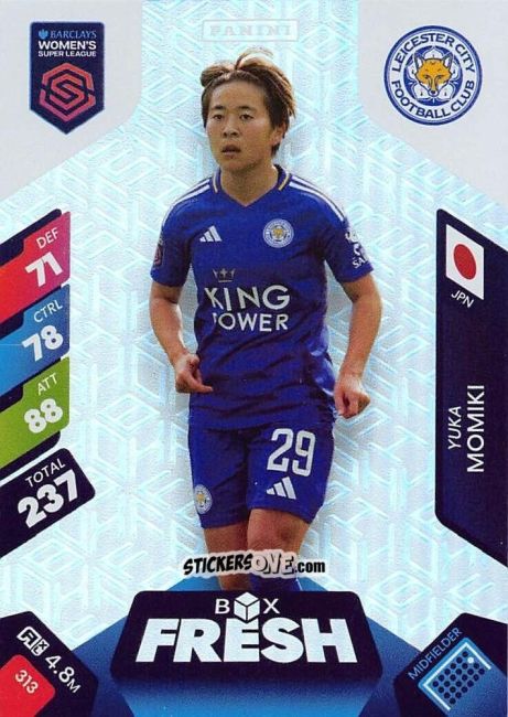 Cromo Yuka Momiki - Barclays Women’s Super League 2025. Adrenalyn XL
 n. 313 - Panini