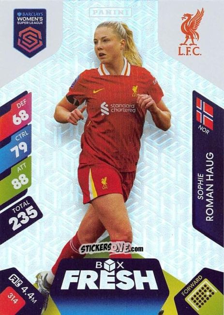 Cromo Sophie Román Haug - Barclays Women’s Super League 2025. Adrenalyn XL
 n. 314 - Panini