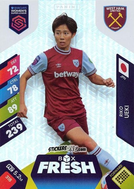 Cromo Riko Ueki - Barclays Women’s Super League 2025. Adrenalyn XL
 n. 318 - Panini