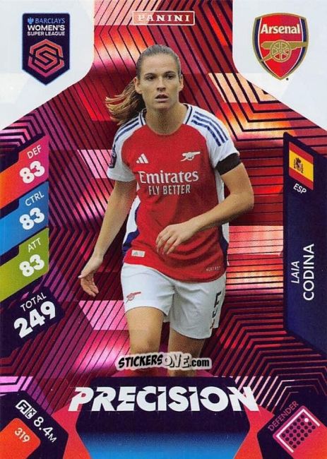 Sticker Laia Codina - Barclays Women’s Super League 2025. Adrenalyn XL
 n. 319 - Panini
