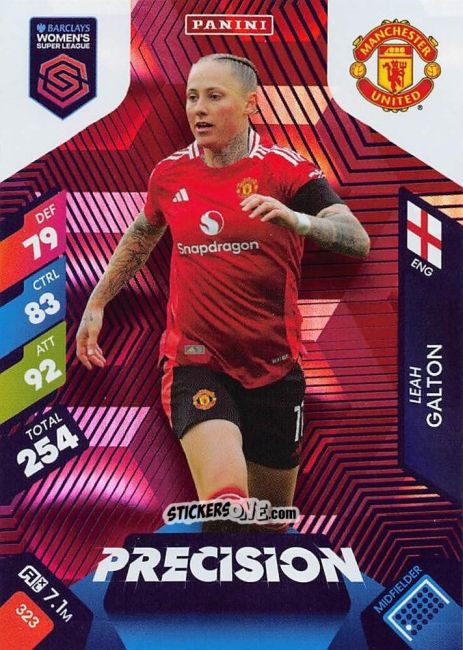 Cromo Leah Galton - Barclays Women’s Super League 2025. Adrenalyn XL
 n. 323 - Panini