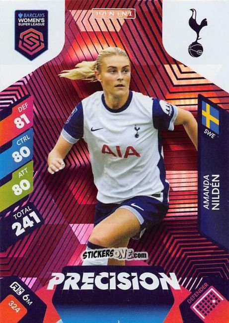Cromo Amanda Nildén - Barclays Women’s Super League 2025. Adrenalyn XL
 n. 324 - Panini