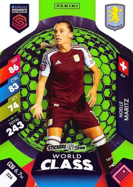 Sticker Noelle Maritz - Barclays Women’s Super League 2025. Adrenalyn XL
 n. 326 - Panini
