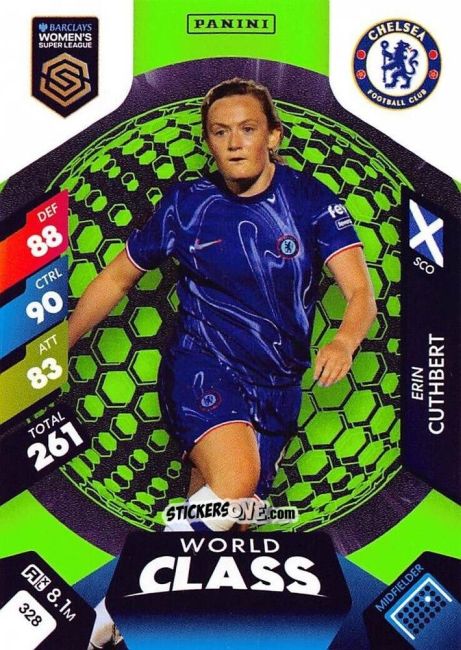 Figurina Erin Cuthbert - Barclays Women’s Super League 2025. Adrenalyn XL
 n. 328 - Panini