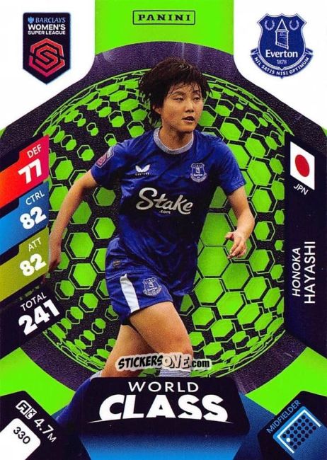 Sticker Honoka Hayashi - Barclays Women’s Super League 2025. Adrenalyn XL
 n. 330 - Panini