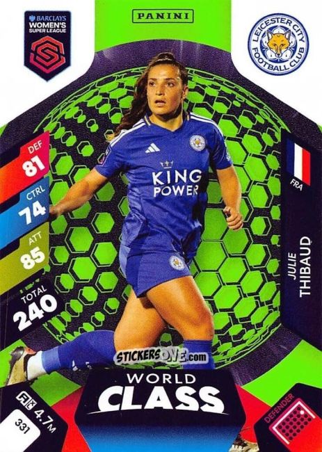Figurina Julie Thibaud - Barclays Women’s Super League 2025. Adrenalyn XL
 n. 331 - Panini