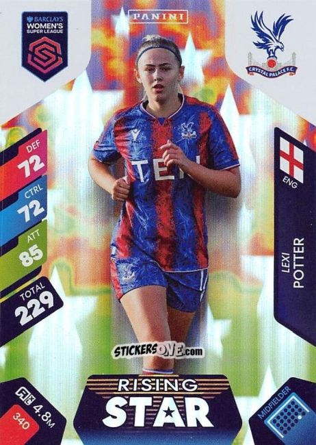 Sticker Lexi Potter - Barclays Women’s Super League 2025. Adrenalyn XL
 n. 340 - Panini