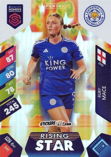 Figurina Ruby Mace - Barclays Women’s Super League 2025. Adrenalyn XL
 n. 341 - Panini