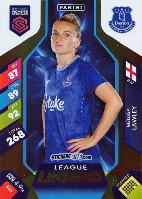 Cromo Melissa Lawley - Barclays Women’s Super League 2025. Adrenalyn XL
 n. 346 - Panini