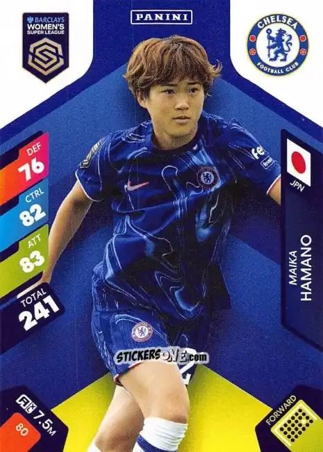 Cromo Maika Hamano - Barclays Women’s Super League 2025. Adrenalyn XL
 n. 80 - Panini