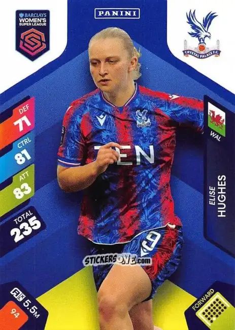 Cromo Elise Hughes - Barclays Women’s Super League 2025. Adrenalyn XL
 n. 94 - Panini