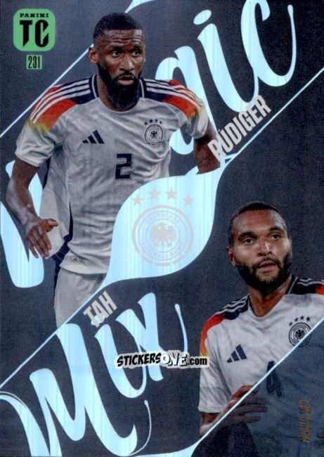 Cromo Antonio Rüdiger / Jonathan Tah - FIFA Top Class 2025
 n. 231 - Panini