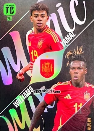 Figurina Lamine Yamal / Nico Williams - FIFA Top Class 2025
 n. 234 - Panini