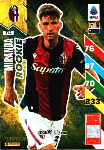 Sticker Juan Miranda - Calciatori 2024-2025. Adrenalyn XL TITANS
 n. T14 - Panini