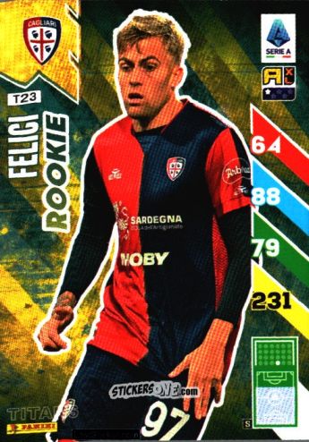 Cromo Mattia Felici - Calciatori 2024-2025. Adrenalyn XL TITANS
 n. T23 - Panini