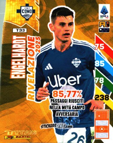 Sticker Yannik Engelhardt - Calciatori 2024-2025. Adrenalyn XL TITANS
 n. T33 - Panini