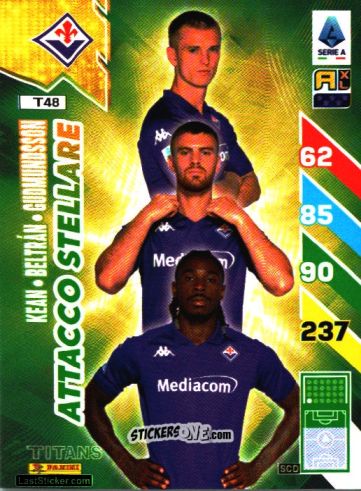 Sticker Dodô / Luca Ranieri / Robin Gosens - Calciatori 2024-2025. Adrenalyn XL TITANS
 n. T46 - Panini