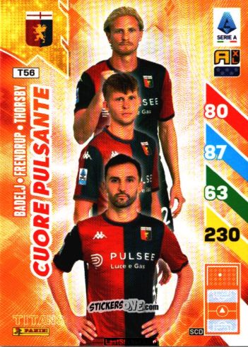 Sticker Milan Badelj / Morten Frendrup / Morten Thorsby - Calciatori 2024-2025. Adrenalyn XL TITANS
 n. T56 - Panini