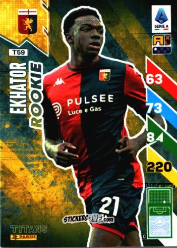 Sticker Jeff Ekhator - Calciatori 2024-2025. Adrenalyn XL TITANS
 n. T59 - Panini
