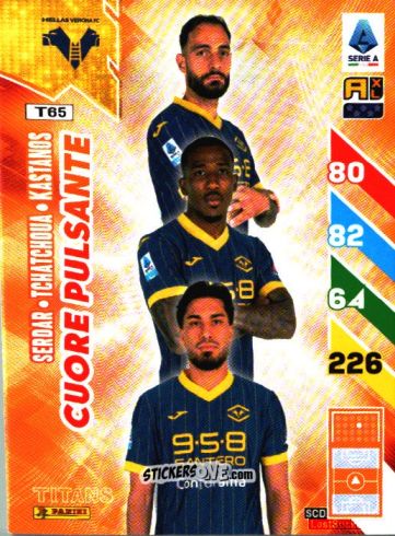 Cromo Suat Serdar / Jackson Tchatchoua / Grigoris Kastanos - Calciatori 2024-2025. Adrenalyn XL TITANS
 n. T65 - Panini