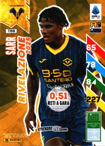 Cromo Amin Sarr - Calciatori 2024-2025. Adrenalyn XL TITANS
 n. T69 - Panini