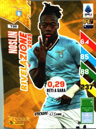 Cromo Tijjani Noslin - Calciatori 2024-2025. Adrenalyn XL TITANS
 n. T96 - Panini