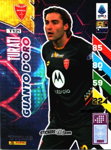 Sticker Stefano Turati - Calciatori 2024-2025. Adrenalyn XL TITANS
 n. T121 - Panini