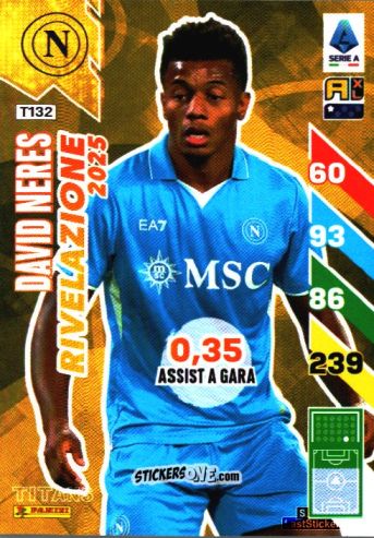 Figurina David Neres - Calciatori 2024-2025. Adrenalyn XL TITANS
 n. T132 - Panini