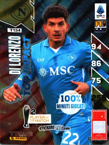 Sticker Giovanni Di Lorenzo - Calciatori 2024-2025. Adrenalyn XL TITANS
 n. T134 - Panini