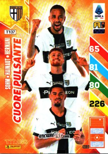 Sticker Simon Sohm / Antoine Hainaut / Hernani - Calciatori 2024-2025. Adrenalyn XL TITANS
 n. T137 - Panini