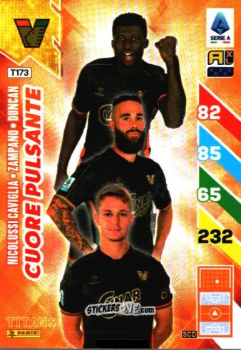Cromo Hans Nicolussi Caviglia / Francesco Zampano / Alfred Duncan - Calciatori 2024-2025. Adrenalyn XL TITANS
 n. T173 - Panini