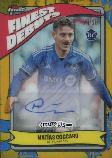 Sticker Matías Cóccaro - Finest MLS 2024-2025
 n. FDA-MC - Topps