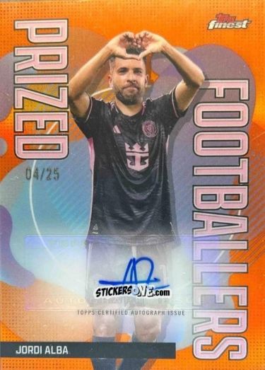Cromo Jordi  Alba  - Finest MLS 2024-2025
 n. PFA-JA - Topps