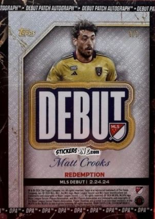 Figurina Matt Crooks - Finest MLS 2024-2025
 n. DPA-MC - Topps