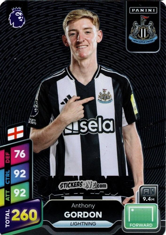Sticker Anthony Gordon - English Premier League 2024-2025. Adrenalyn XL Plus
 n. 8 - Panini